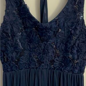 Elegant Navy Floral Dress